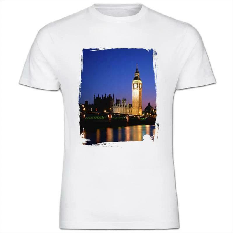Big Ben Houses Of Parliament London UK Mens Cotton T-Shirt XS