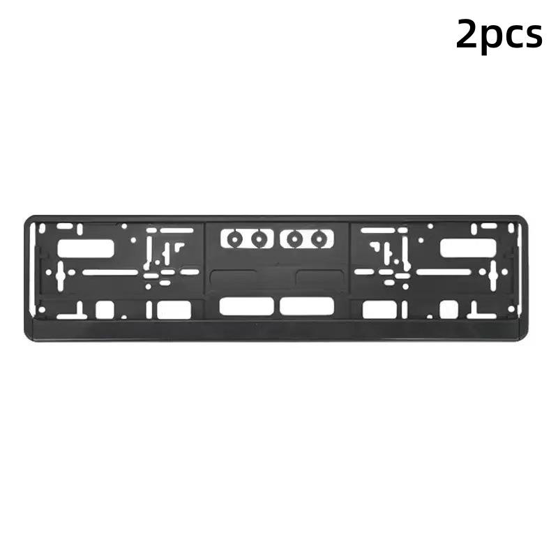 2 PCS 520x110mm Car License Plate Holder License Plate Tag Holder Mount Adapter Bumper Frame Bracket Black Plate Frame License Plate Covers Frames 6