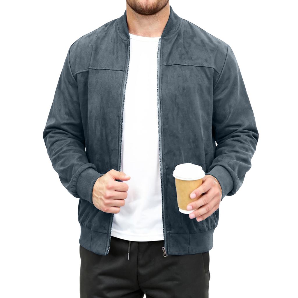 Men's Relaxed-Fit Casual Jacket Long-Sleeve Outerwear