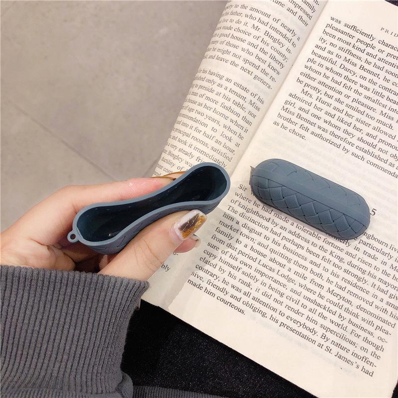 Schutzhülle für AirPods 3: Einfarbige gewebte Textur TPU-Softshell für Apple Bluetooth-Kopfhörer 3. Generation.