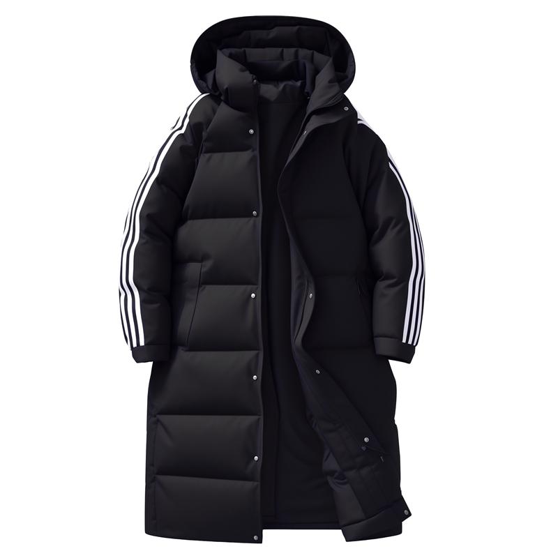 Winter Casual Versatile Mid To Long Hooded Cotton Jacket, Thick and Warm Cotton Jacket, Coat