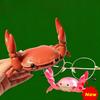 Creative Resin Pencil Stand Cute Weightlifting Crab Pen Holder Fun Desk Organizer for Office Decor Gift Glasses Storage Rack