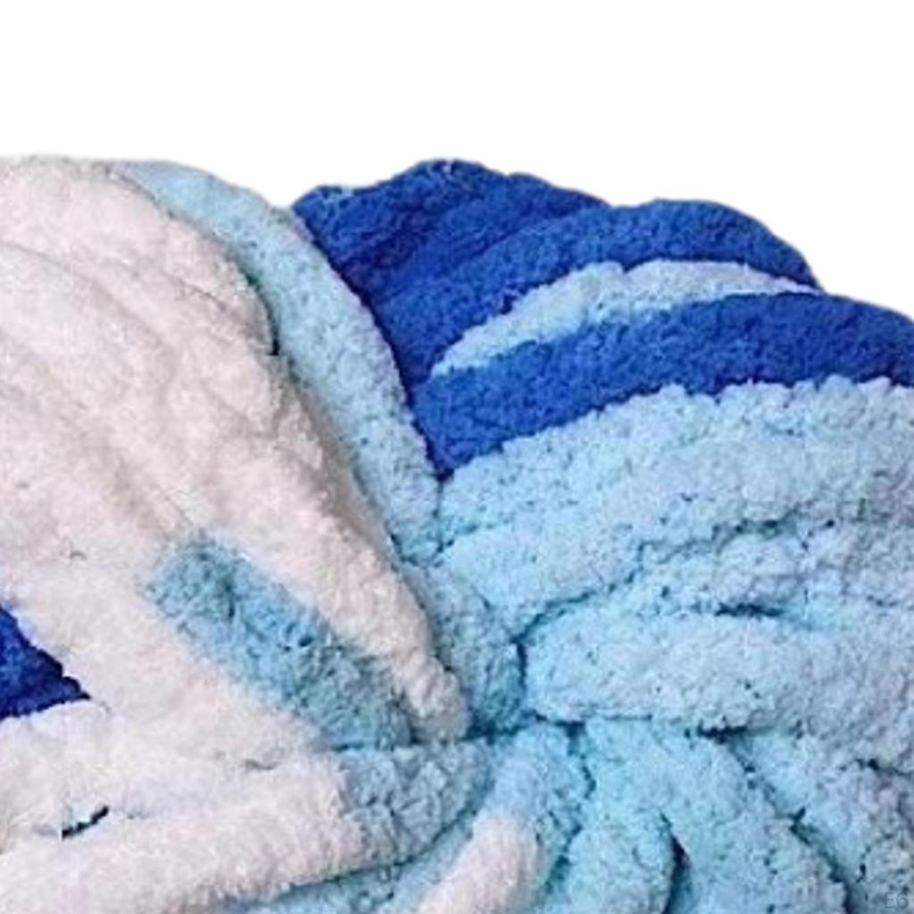 Chunky Crochet Yarn Blanket Polyester Portable Creative Knitting DIY Supplies for