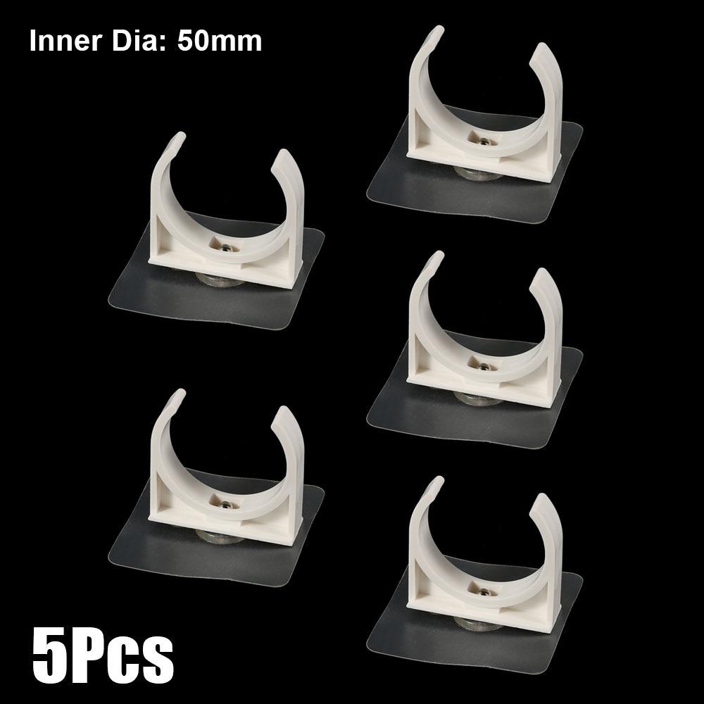 1/5Pcs Punch-free Self-adhesive Pipe Clamp Garden Irrigation Tube Clip Connector Water Tube Holder