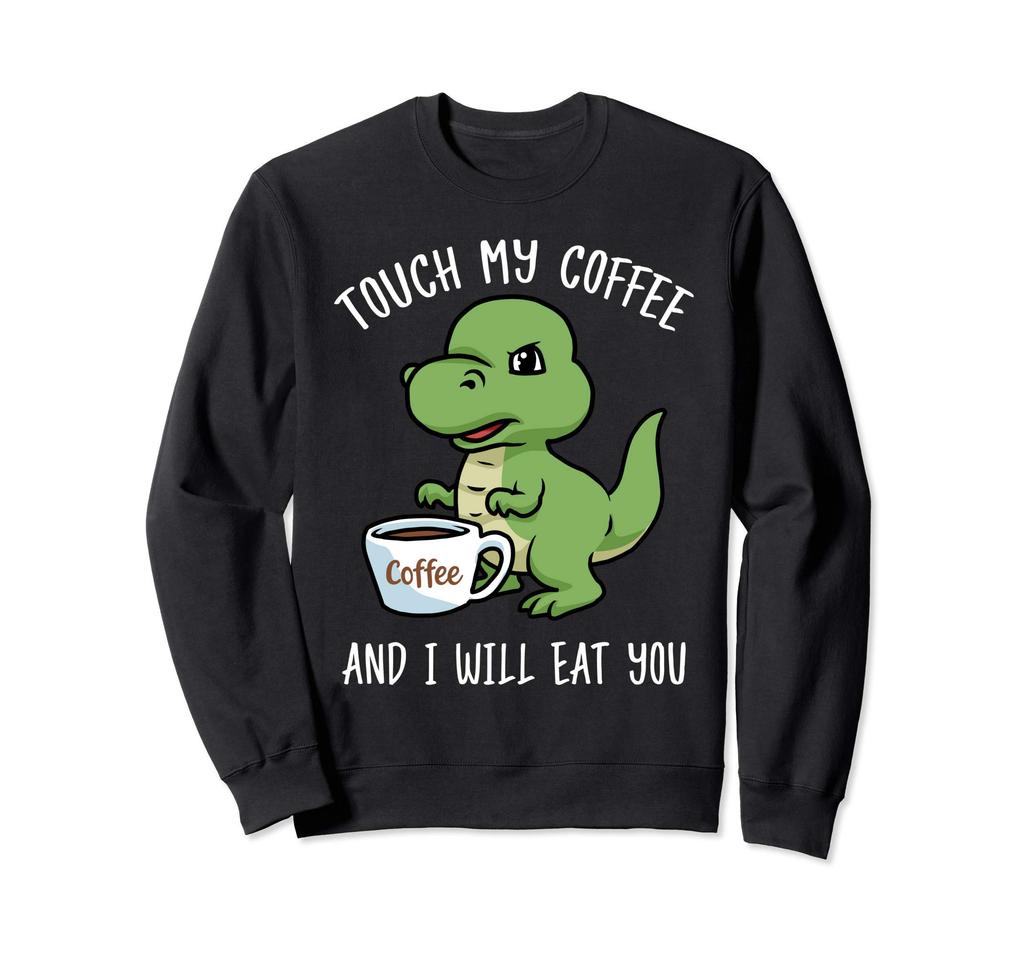 Coffee Lover Gifts for Men, Dinosaur Coffee Gifts for Women, Coffee Sweatshirt