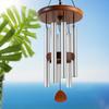 Retro Classic 26 Inch Aluminum Pipe Wind Chimes With Wooden Hanging Tag Farmhouses Terraces Gardens Balcony Corridor Decoration