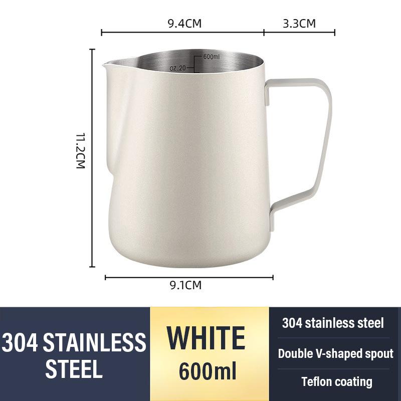 350/600ML Coffee Milk Jugs Stainless Steel Espresso Steaming Pitcher for Latte Art Milk Jug Frother Cup Bar Coffee Accessorie