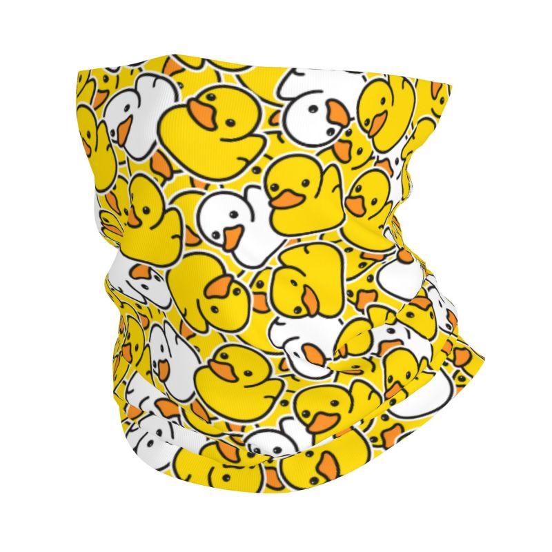 Rubber Cartoon Ducks Bandana Neck Warmer Unisex Hiking Camping Tube Mask Scarf Cute Yellow Ducks Motorcycle Gaiter Face Cover