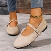Frühling 2026 Marke Damen Ballerinas Runde Spitze Flach zum Hineinschlüpfen Damen Freizeit Ballerinas Weiches Leder Elegante Kleiderschuhe