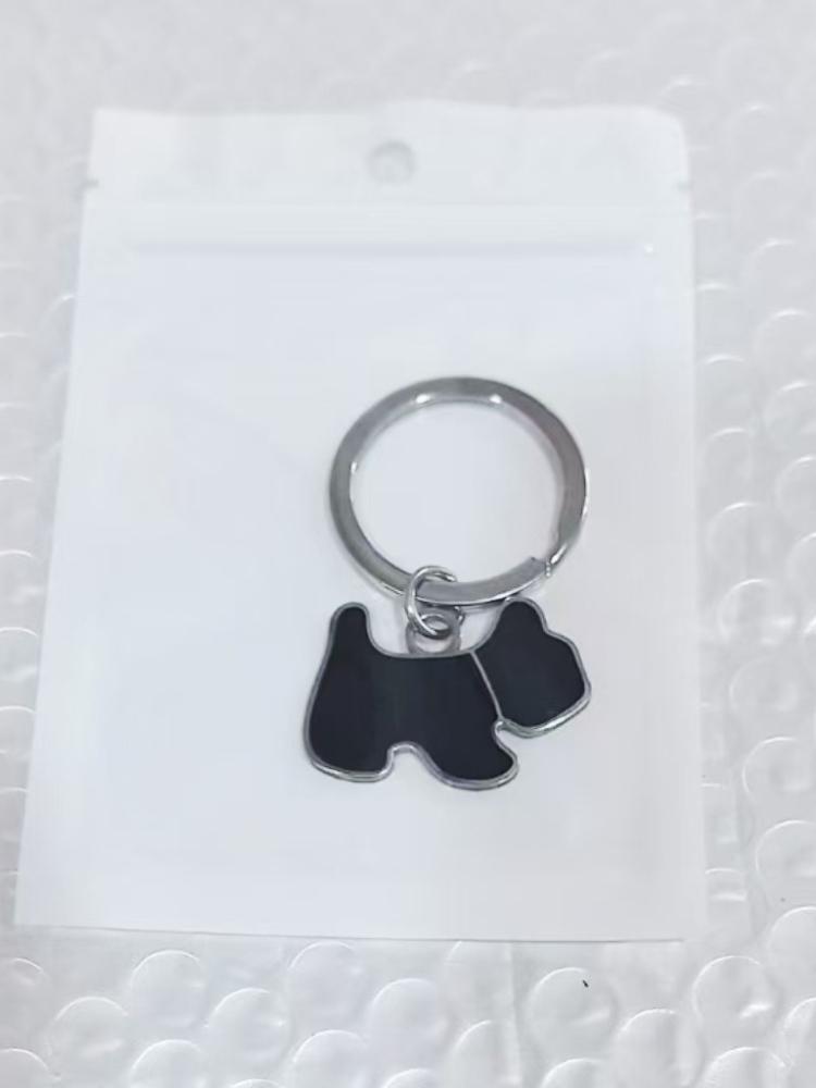 Korean Cute Dog Stainless Steel Keychain Lovely Pet Style Fashion Backpack Pendant Practical Gift for Girlfriend Friends