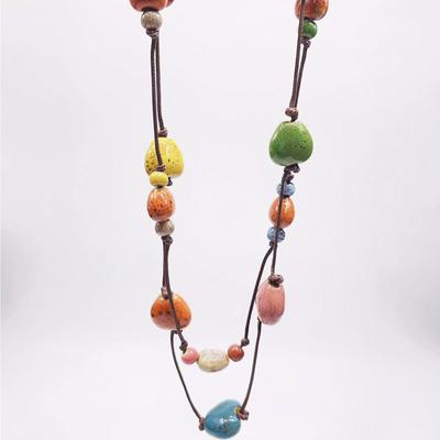 Colorful Ceramic Retro Necklace