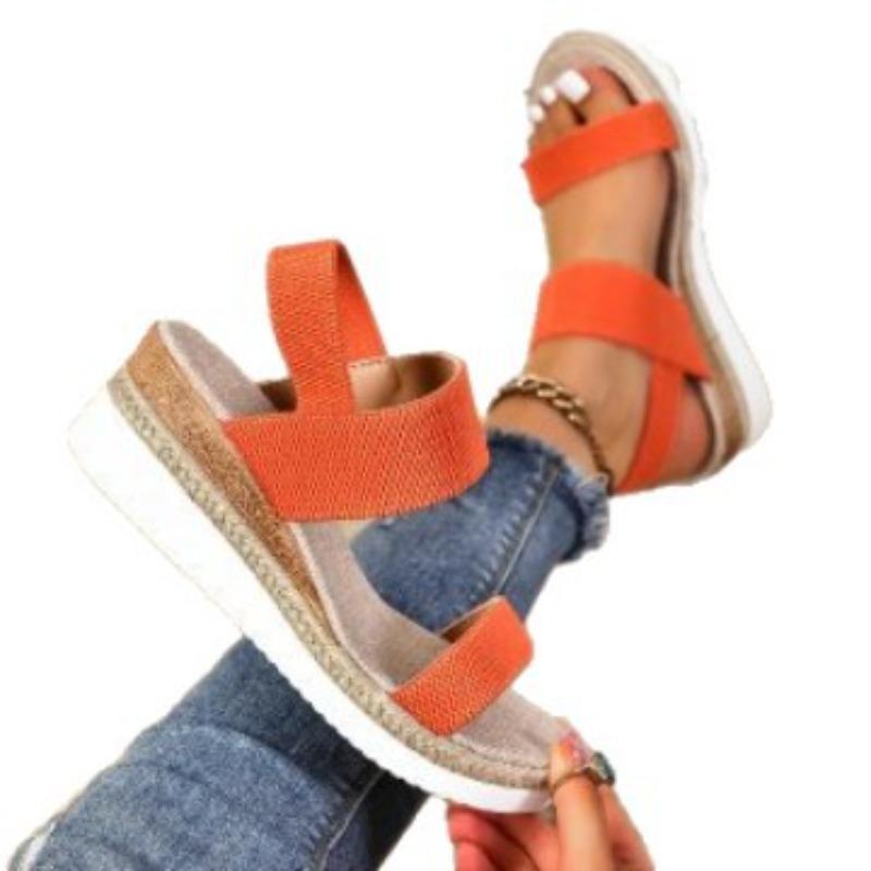 Large-size Platform Wedge Sandals for Women, New Style, Fish-mouth Design, Thick Sole Shoes