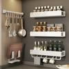 Estante Montado en Pared Estante de Almacenamiento para Especias Accesorios de Cocina Estante Soporte para Cuchillos de Cocina Colgador Estante Organizador de Estantes