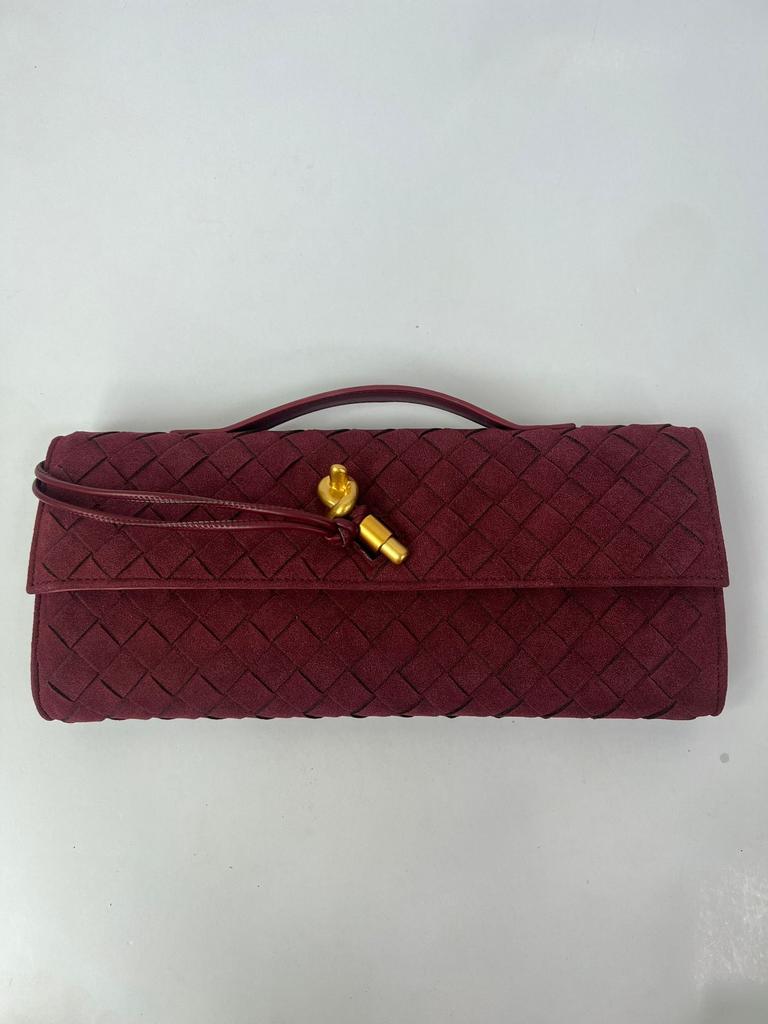 Herbst und Winter 2025 matte gewebte Tasche Abendtasche Wind Hand lang Mode