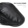 Men's Imitation Sheepskin Duckbill Cap - Stylish Korean, Middle-Aged & Elderly Newsboy Beret for Autumn/Winter.