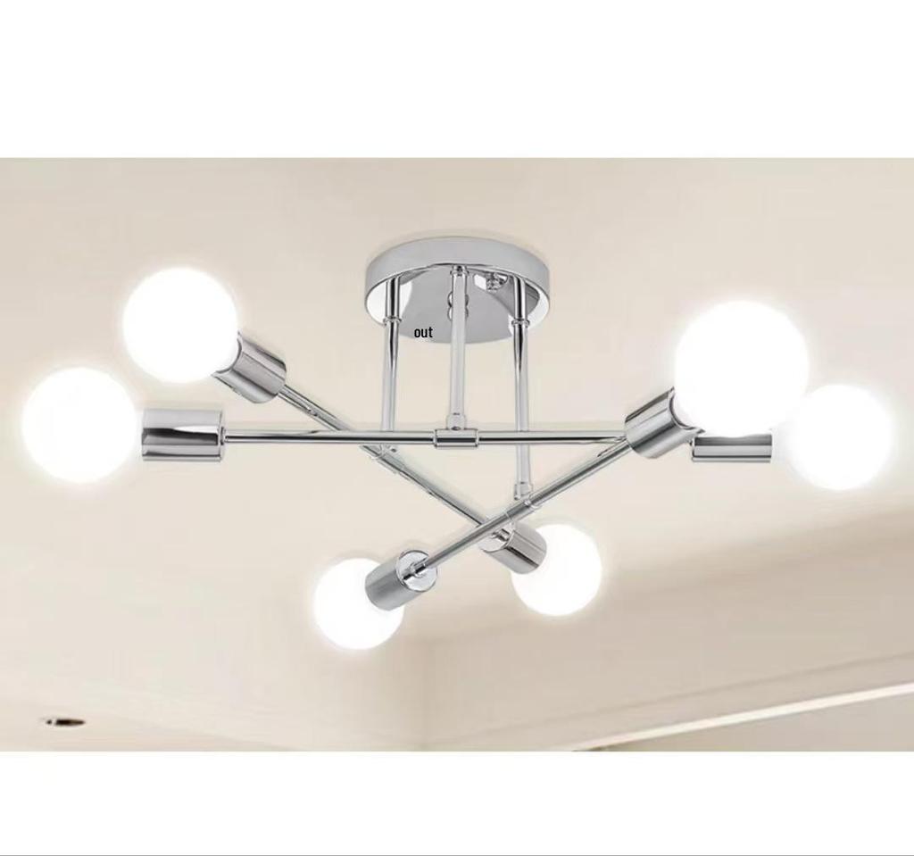 Nordic Modern Wrought Iron Branch Pendant Light for Small Living Room