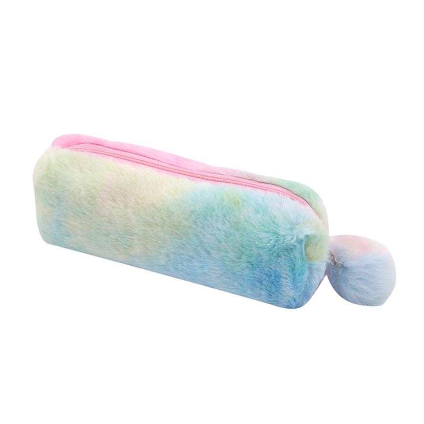 For Marker Plush Pencil Case Gradient Girl Organizer Pouch Stationery Pouch