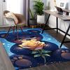 1pc Anime Teddy Bear with Golden Rose Chair Mat - Office Desk Pad, Non-Slip Carpet for Home Decor, Suitable for All Seasons, Perfect Gift for Anime Lo