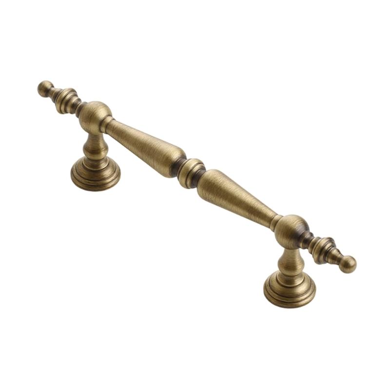 Ergonomic Solid Brass Drawer Pulls Easy Installation Antique Cabinets Handle Upgrades for French Door Dressers Cupboards