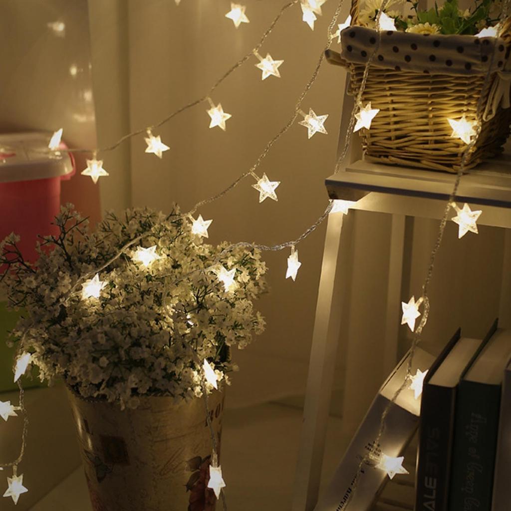 Star Shape String Lights Party Wedding Christmas Room Curtain Light Decoration