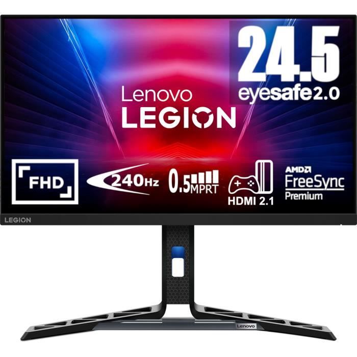 Ecran PC Lenovo R25f-30 24.5'' FHD, VA, 380 nits, 0.5ms, 240Hz, Tilt, Swivel, Pivot, Height Adjust Stand, 2x HDMI 2.1, 1x DP 1.4, B