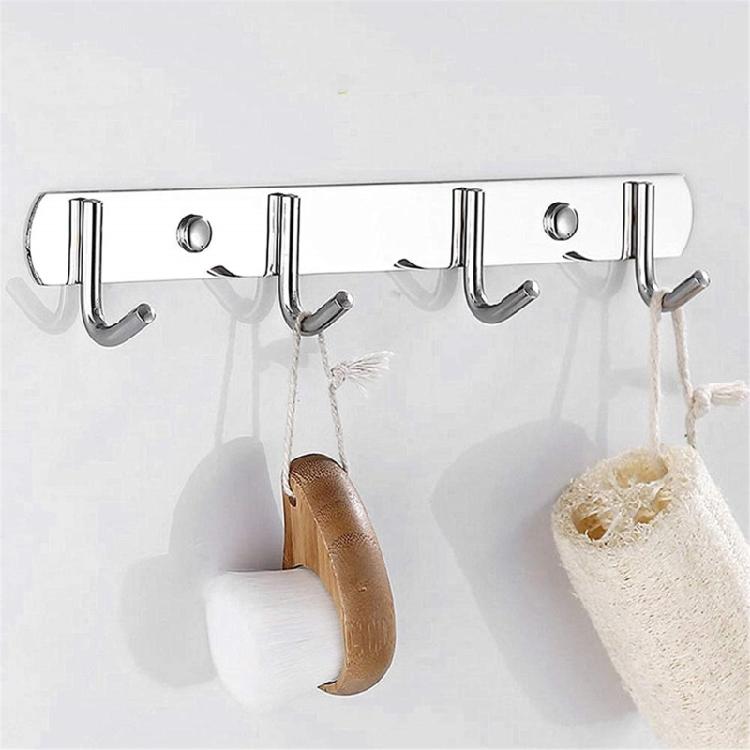 Multipurpose Stainless Steel Hook Rack Practical Hook Rail Elegant Hangers for Hanging Towels Clothes In Any Room