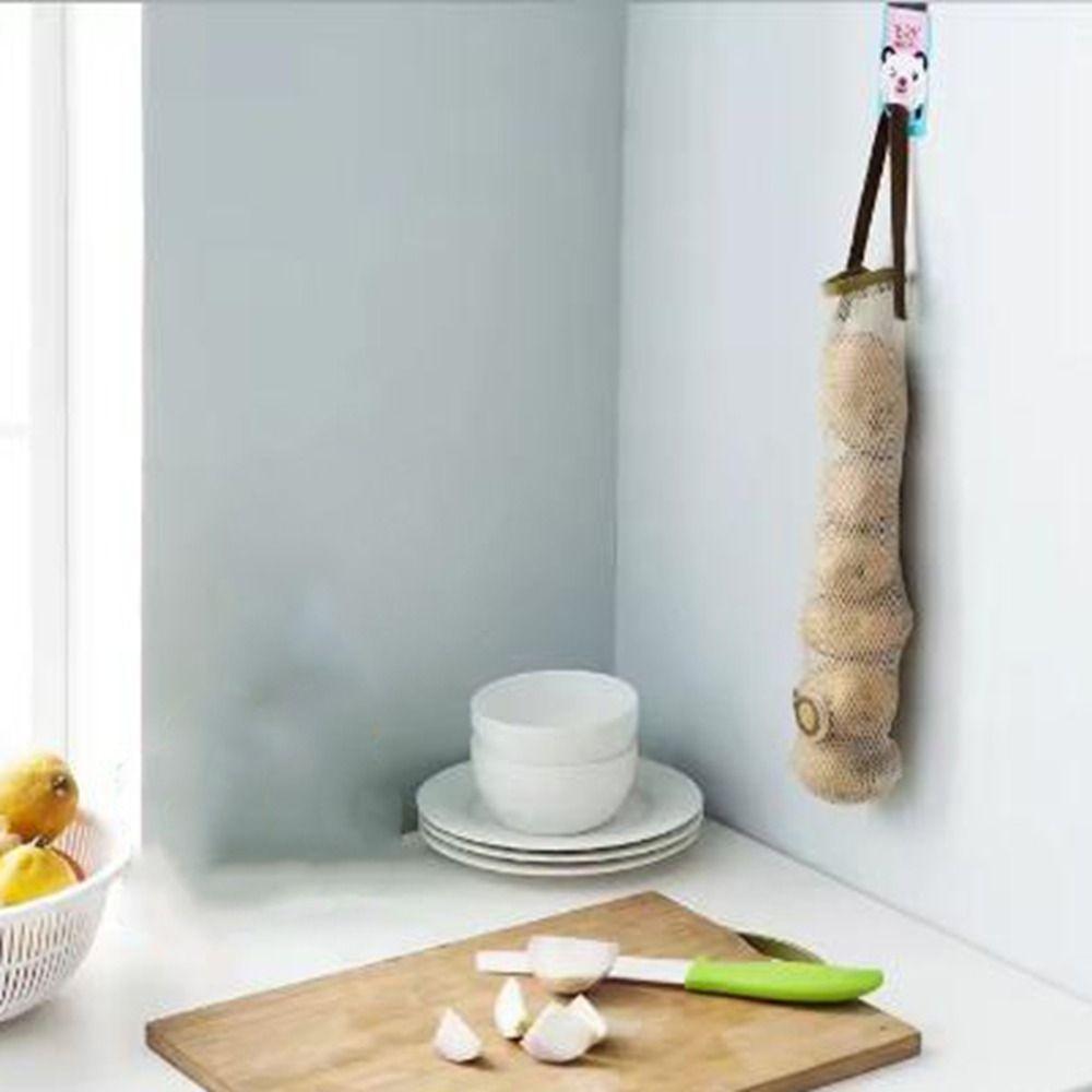 5Pcs Bottom Open Mesh Hanging Bags Large Capacity Garbage Bag Holder  Bedroom