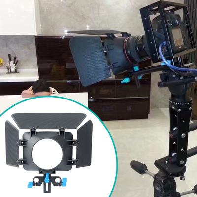 M1 Matte Box Camera Shade for 15mm Rail Rod Follow Focus Rig Cage Camera