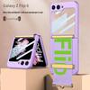 Ultra-thin Samsung Flip6 Case with Integrated Wrist Strap & Protective Folding Cover