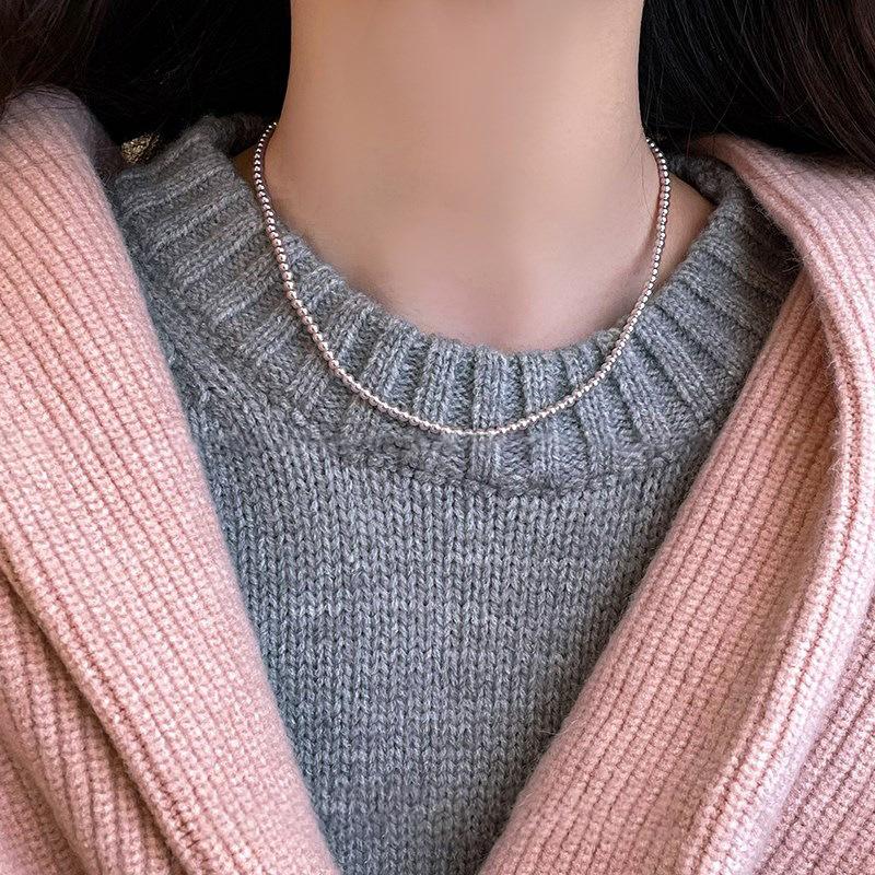 French Vintage Baroque Pearl Necklace Summer Niche Premium Sense Clavicle Chain Light Luxury Versatile Necklace Women