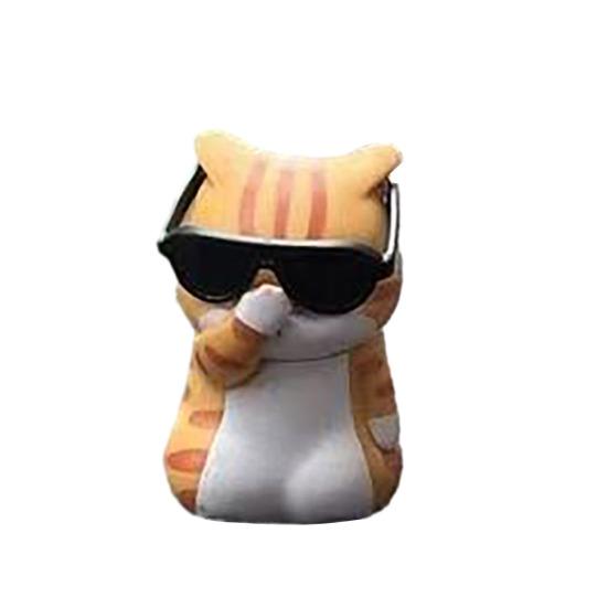 Mini Cat Figurines Car Dashboard Decoration Cute Cat Car Interior Accessories for Home Office Desk Automotive Decor