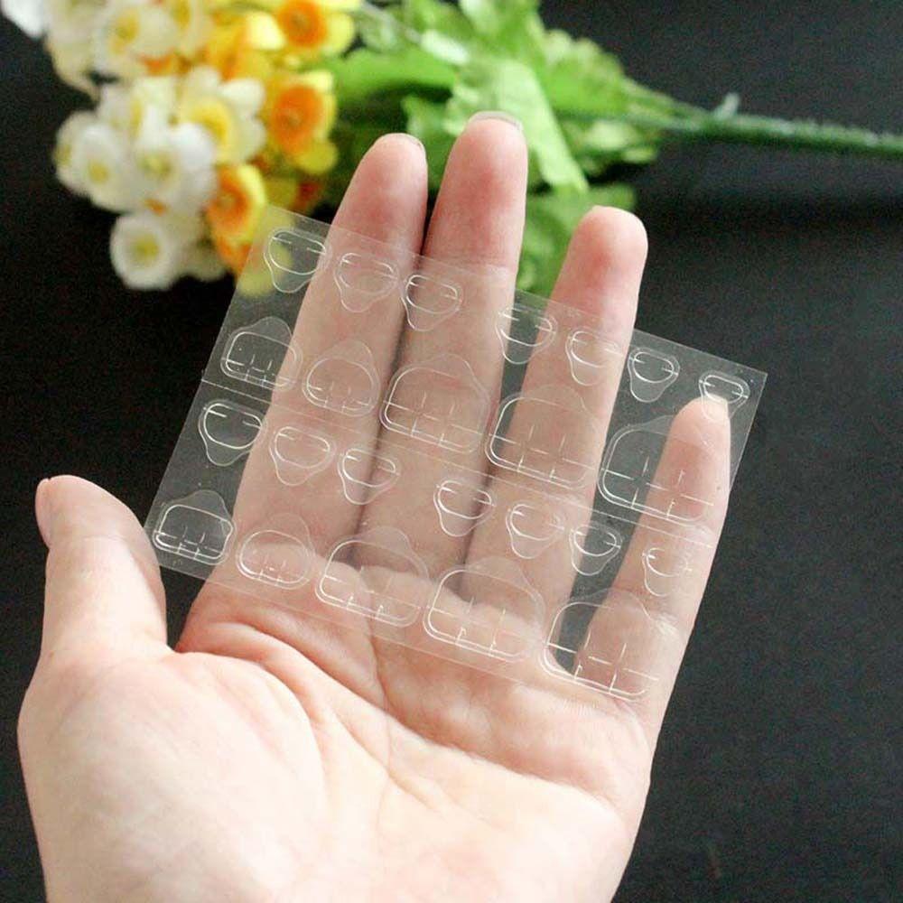 Adhesive Tabs Transparent False Nail Stickers Fake Nail Tips Double-Sided Tapes Toenails Jelly Tape