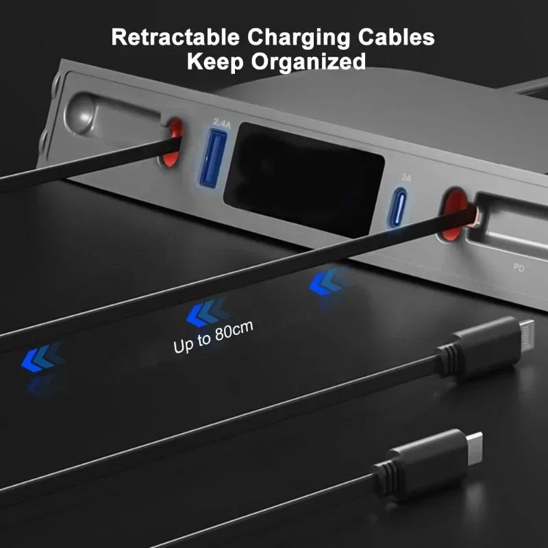 Docking Station for Tesla Model 3 Y Accessories 27W Quick Charger USB Shunt Hub Extension Center Console Smart Sensor 2025-2025