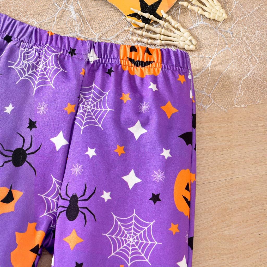 Kids Halloween Long Sleeve Cartoon Cute Outfit Set