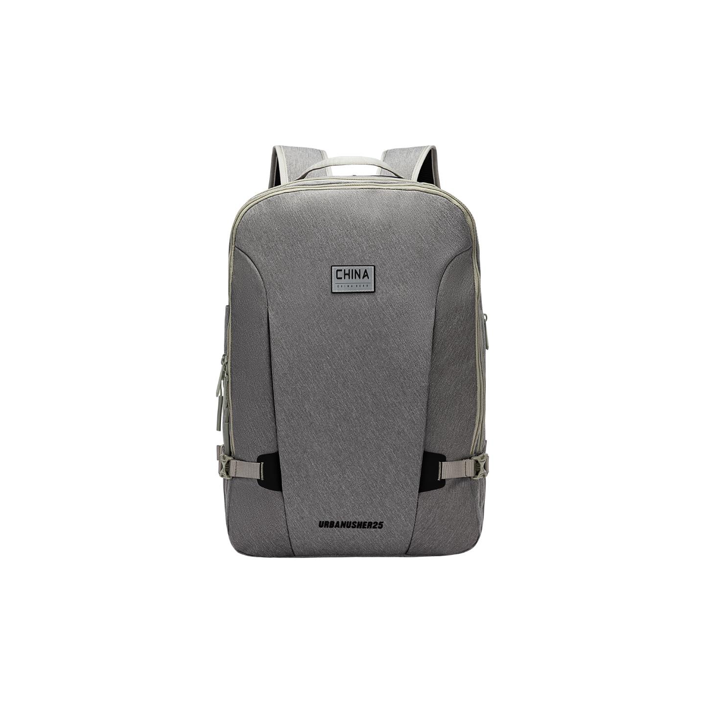 Anta Business Commuting Simple High-End Travel Fabric Backpack Unisex Backpack Gray Flower-Gray 192537153-2 Gray Heather Gray,One Size