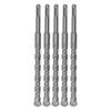 5pcs 2 Flute Spiral Rotary Hammer Drill Bits Carbide Tip Concrete Drill Bits  For Masonry