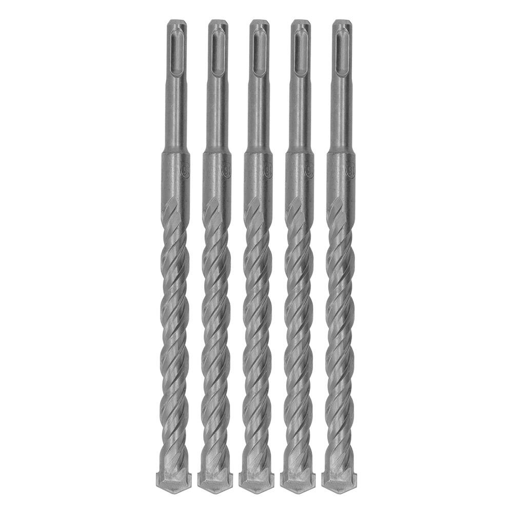 5pcs 2 Flute Spiral Rotary Hammer Drill Bits Carbide Tip Concrete Drill Bits For Masonry
