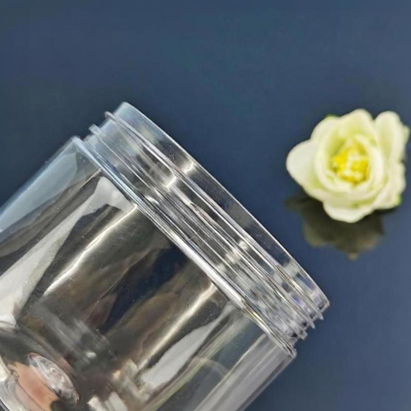 Makeup Remover Pad Jar With Tweezers Round Clear Container Jars Empty Bottle Wide Mouth Flap Bottle Storage Lotion