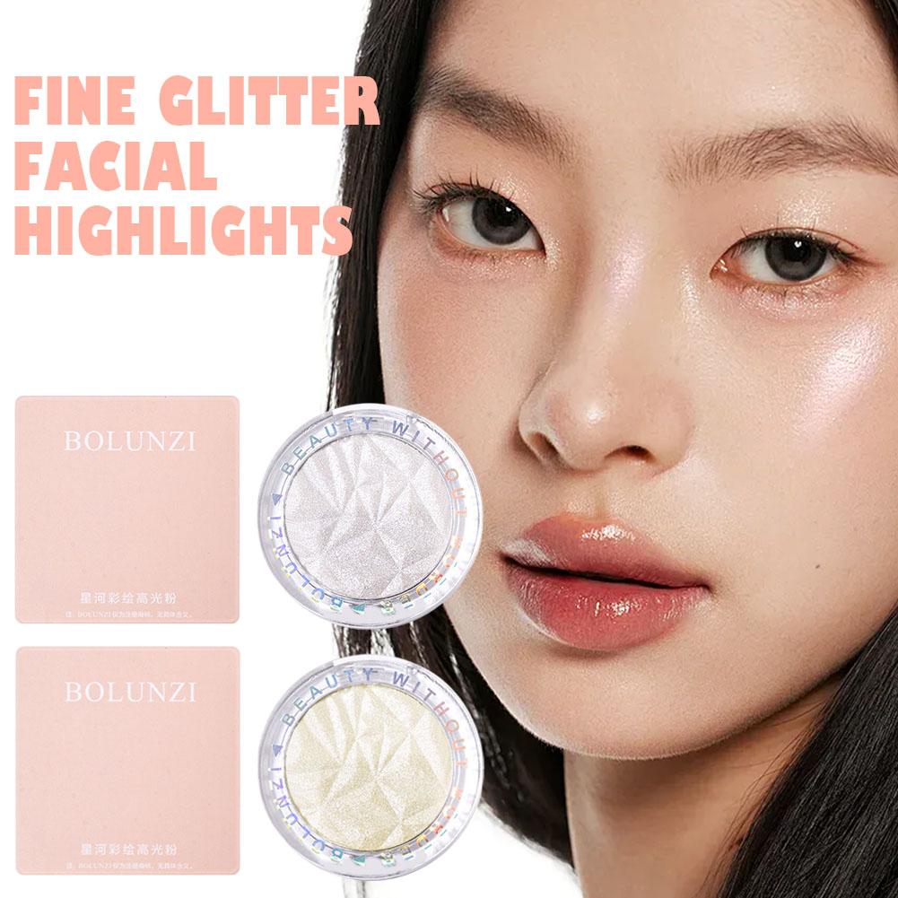 BOLUNZI Small Highlighting Face Natural Brightening Sleeping Silkworm Shining Powder Makeup Fin L5O2