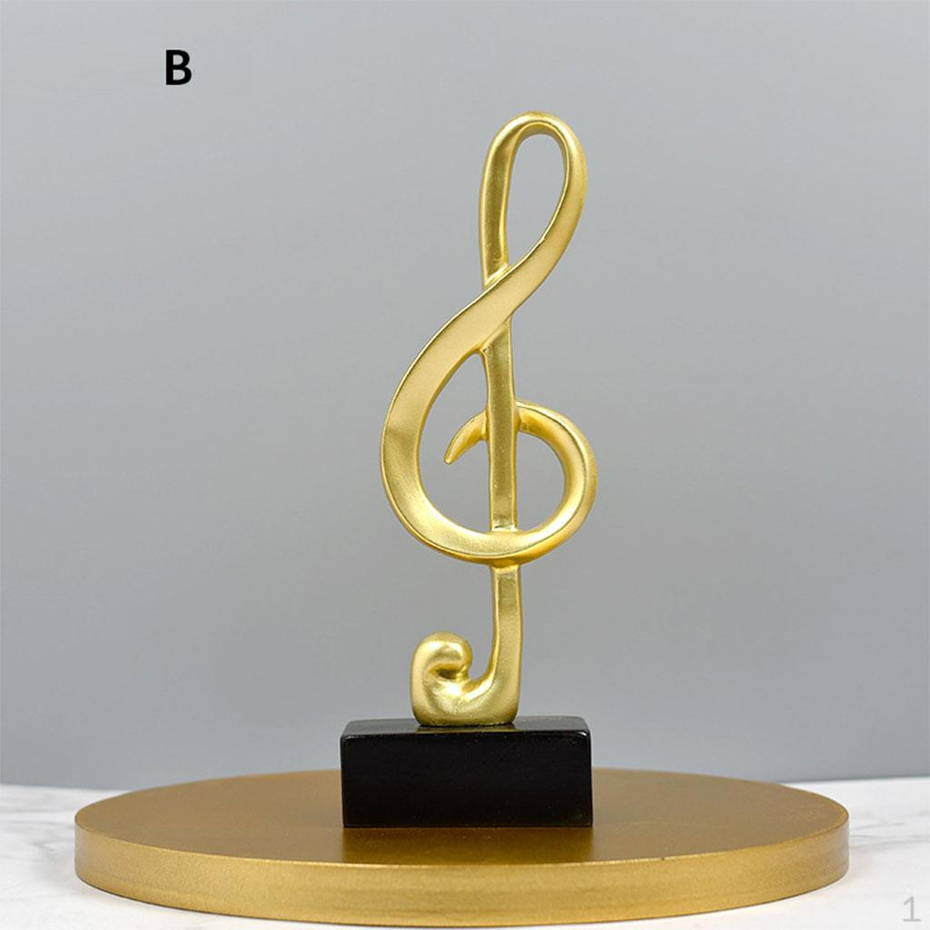 

Art Music Note Shape Sculpture Decorative Ornament Figurine Statue Photo Props Tabletop Decoration B