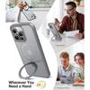Protective Case - BOOLING - for iPhone 16 - Shockproof - Magnetic Ring Stand - Grey