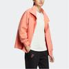 Adidas Solid Color Drawstring Embroidered Jacket Women Outerwear Coral-Pink HZ0247