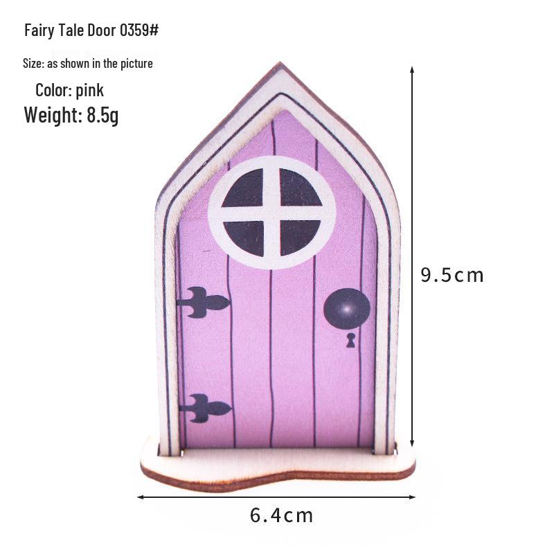 Трехмерная деревянная дверь для феи, садовая миниатюрная декорация для сцены