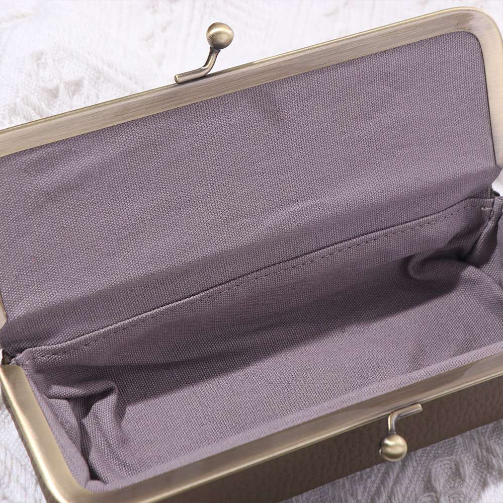 Automatic Closing Glasses Boxes Holder Genuine Leather Eyebrow Pencil Case for Students