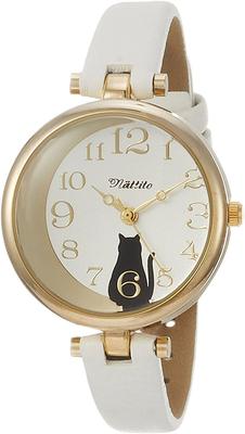 Fieldwork ST162p-1 Women's Cat Gut Analog Watch with Leather Strap, White