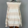 Korean Romantic Off-Shoulder Color Block Striped Knitted Top