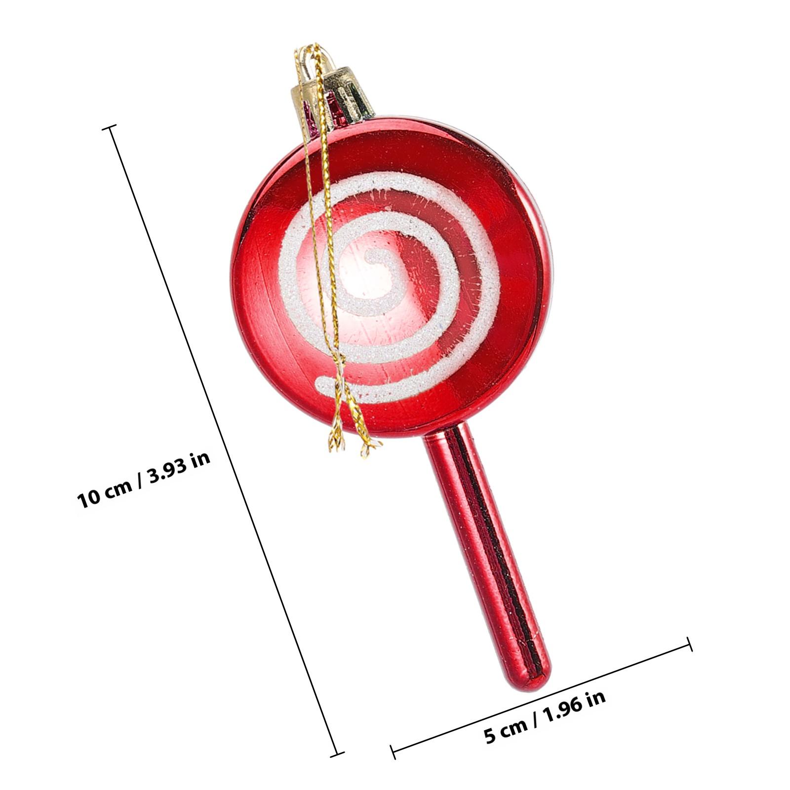 6Pcs Candy Pendants Plastic Xmas Hanging Candy Decorations Xmas Tree Ornaments Party Charms Christmas Tree Decoration
