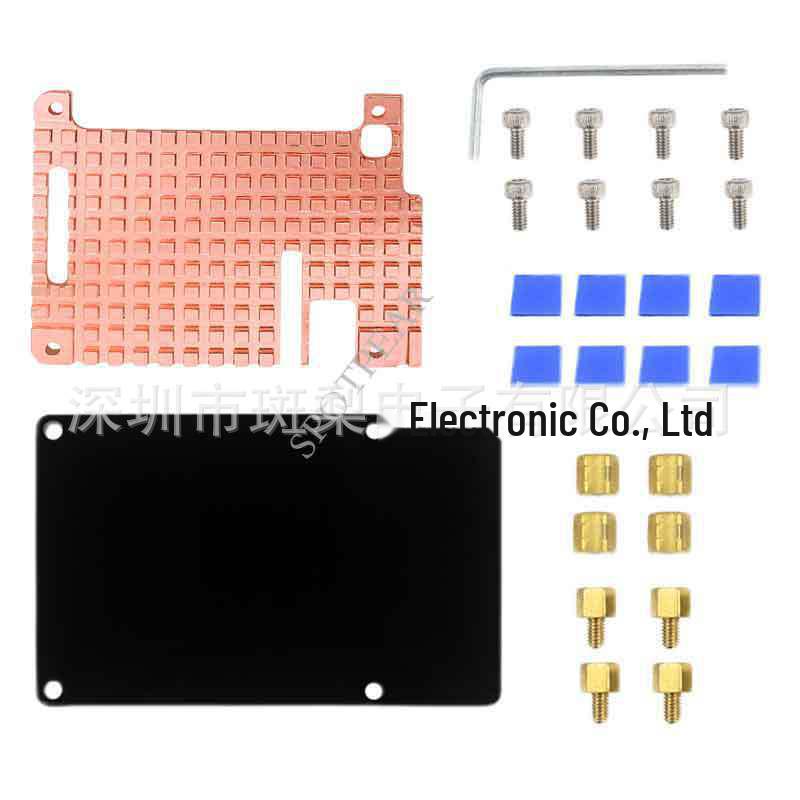 

Raspberry Pi 4B Pure Copper Heat Sink with Acrylic Base Pi4 Heatsink