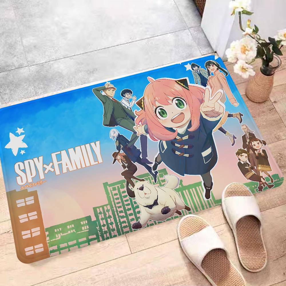 Comedy Anime Spy X Family Kitchen Mat Kids Room Bedroom Decoration Balcony Anti-Slip Doormat Living Room Alfombra