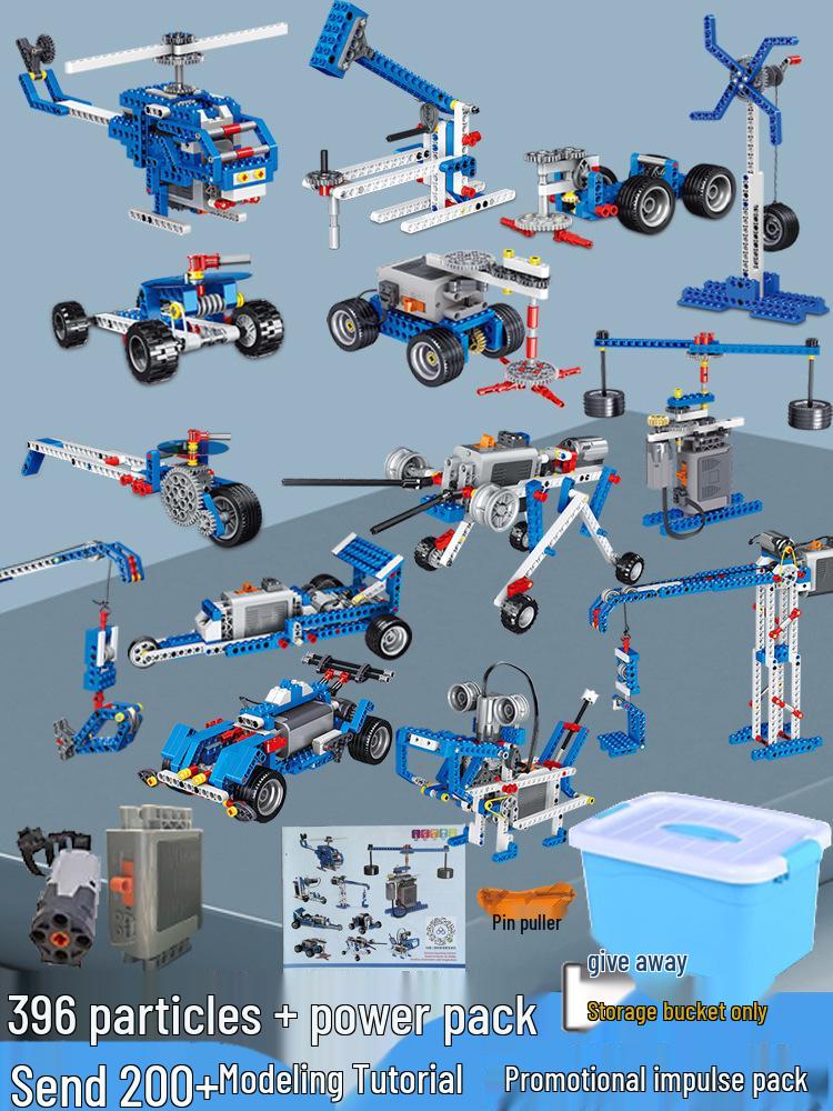 Lego-Compatible Programming Robot with Technic Building Blocks for Educational Play